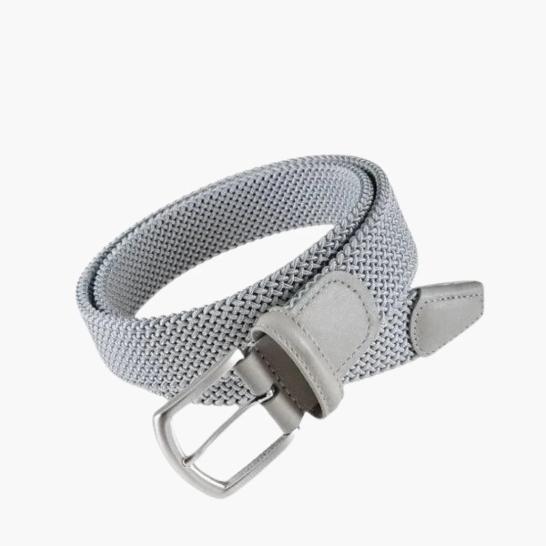 3.5cm Woven Elastic Belt (Grey + White)