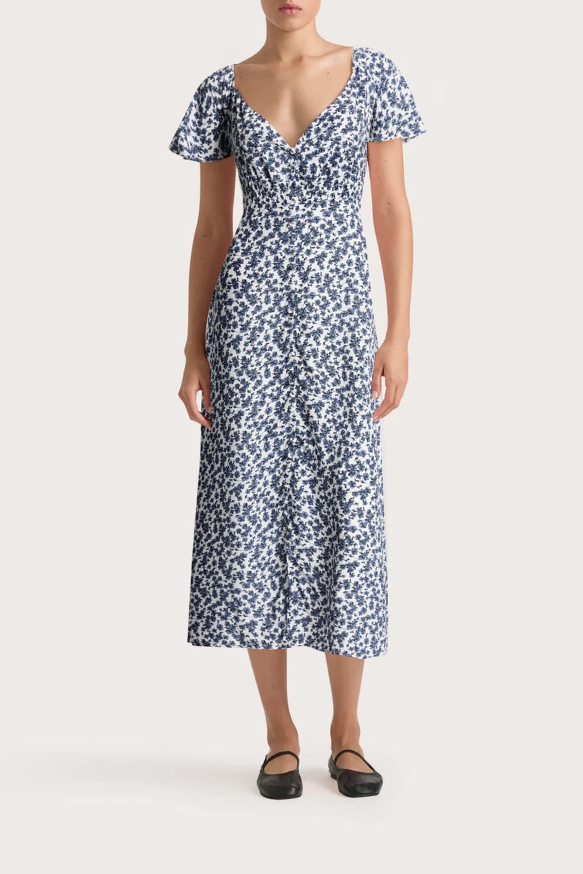Aurelia Midi Dress (Leilani + Mid Blue) - Image 3