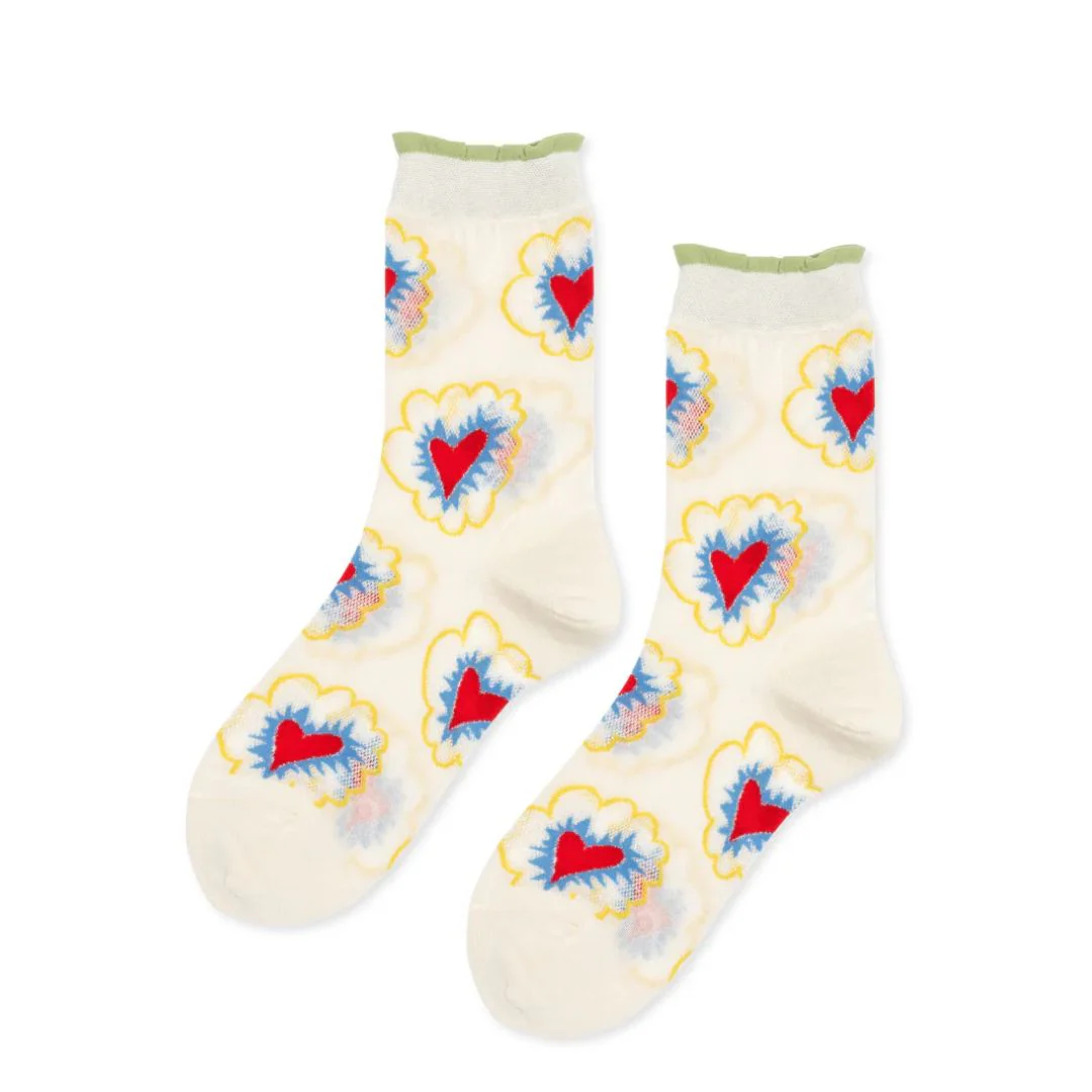 Baz Crew Socks (Ivory)