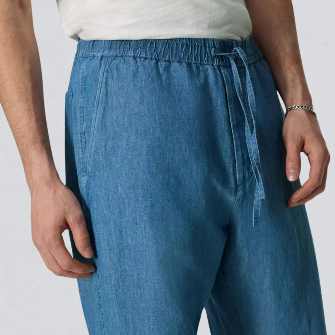 Bradford Denim Drawstring Pant (Light Indigo) - Image 3