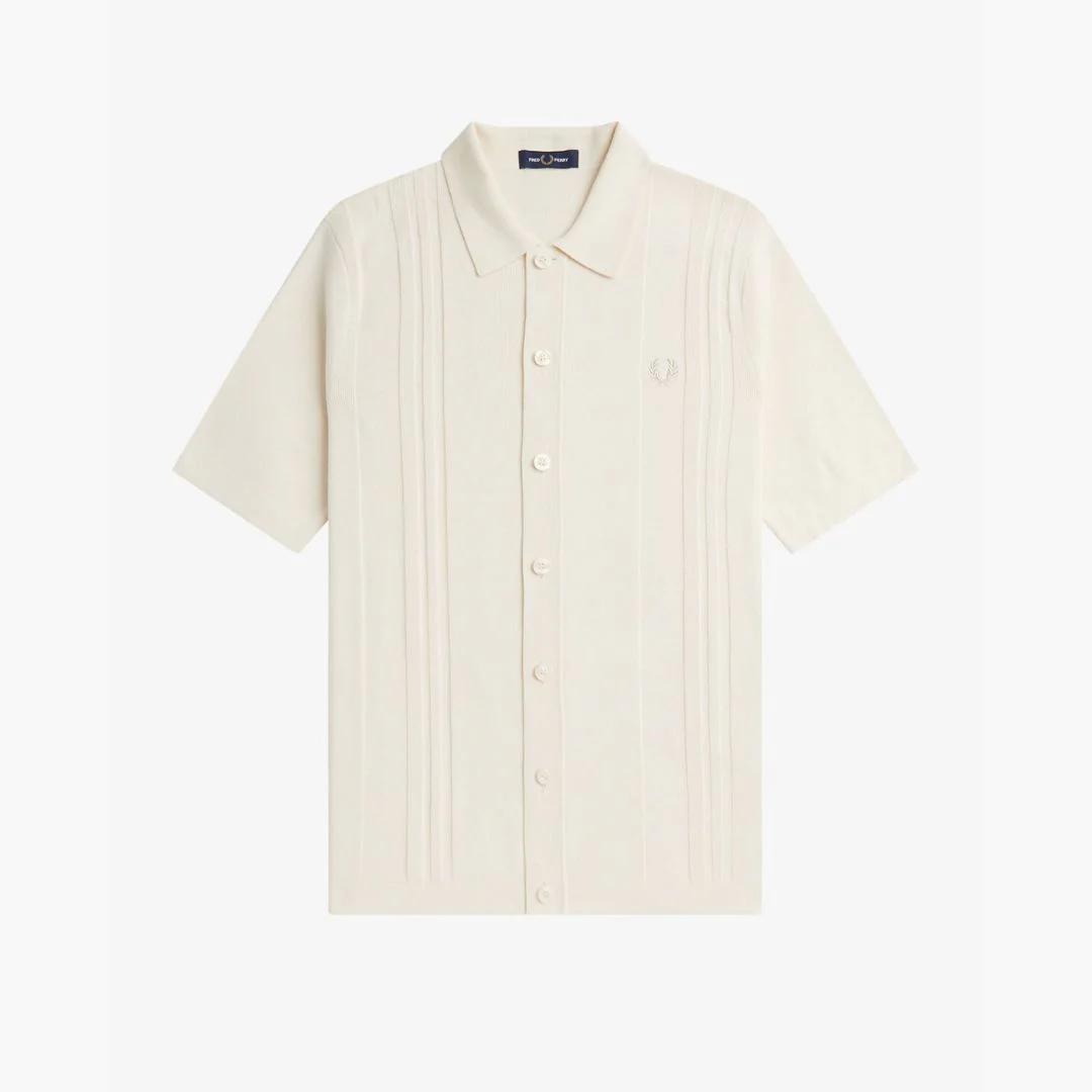 Button Through Knitted Shirt (Ecru) - Image 2