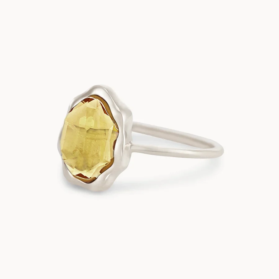 Citrine Mood Ring (Silver) - Image 3