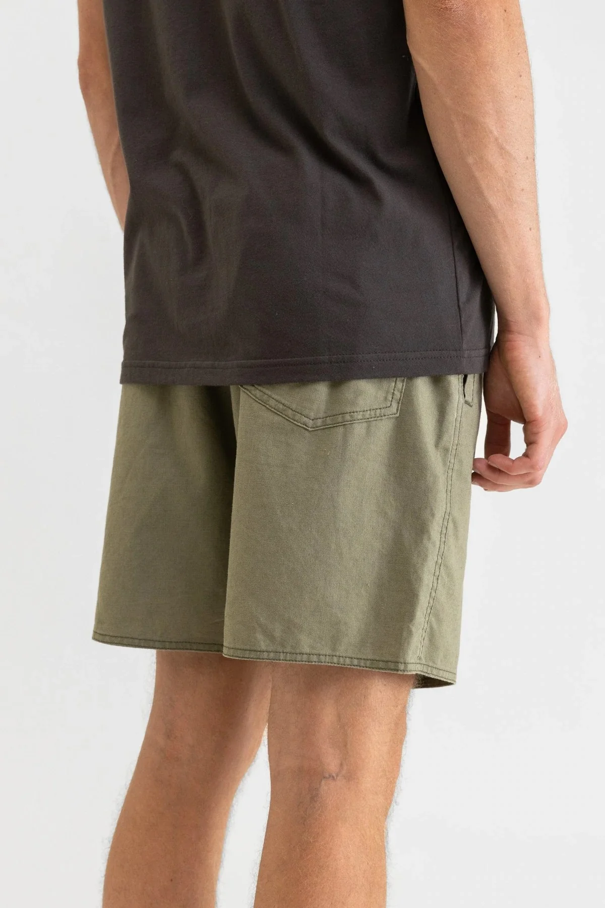 Classic Linen Jam Shorts (Olive) - Image 3