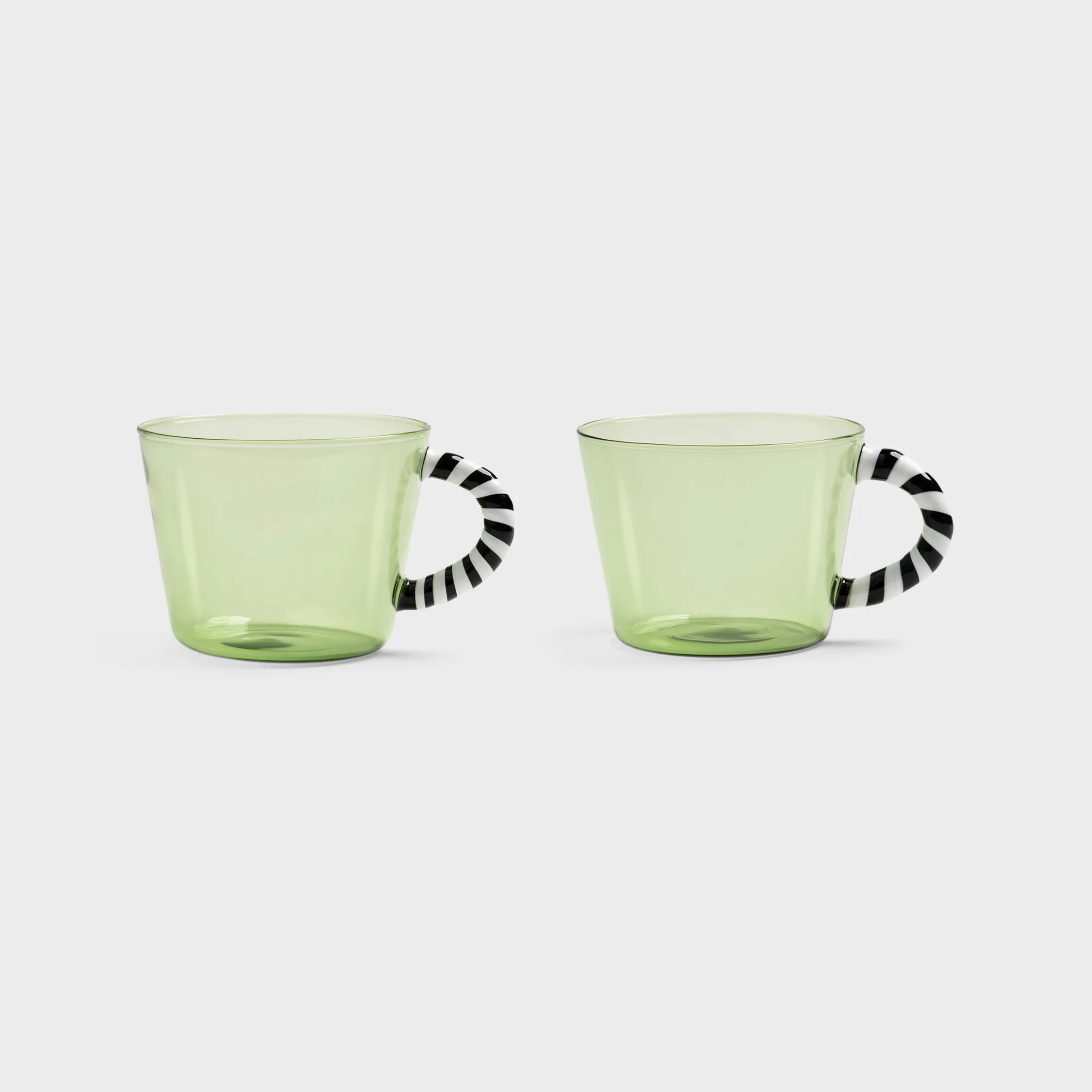 Duet Glass Mugs | Set of 2 (Green)