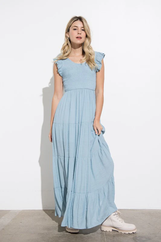 Dusty Blue Dress - Image 4