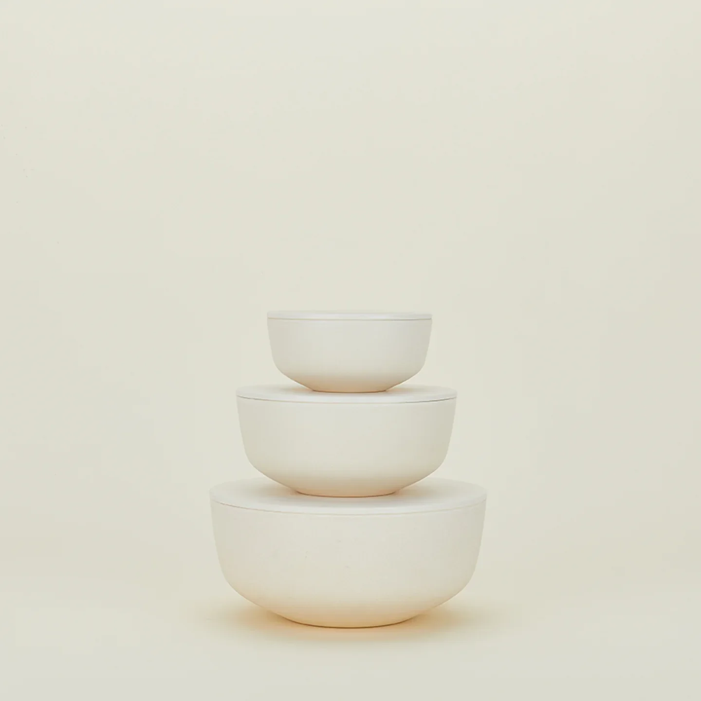 Essential Lidded Bowls | Set of 3 (Ivory)
