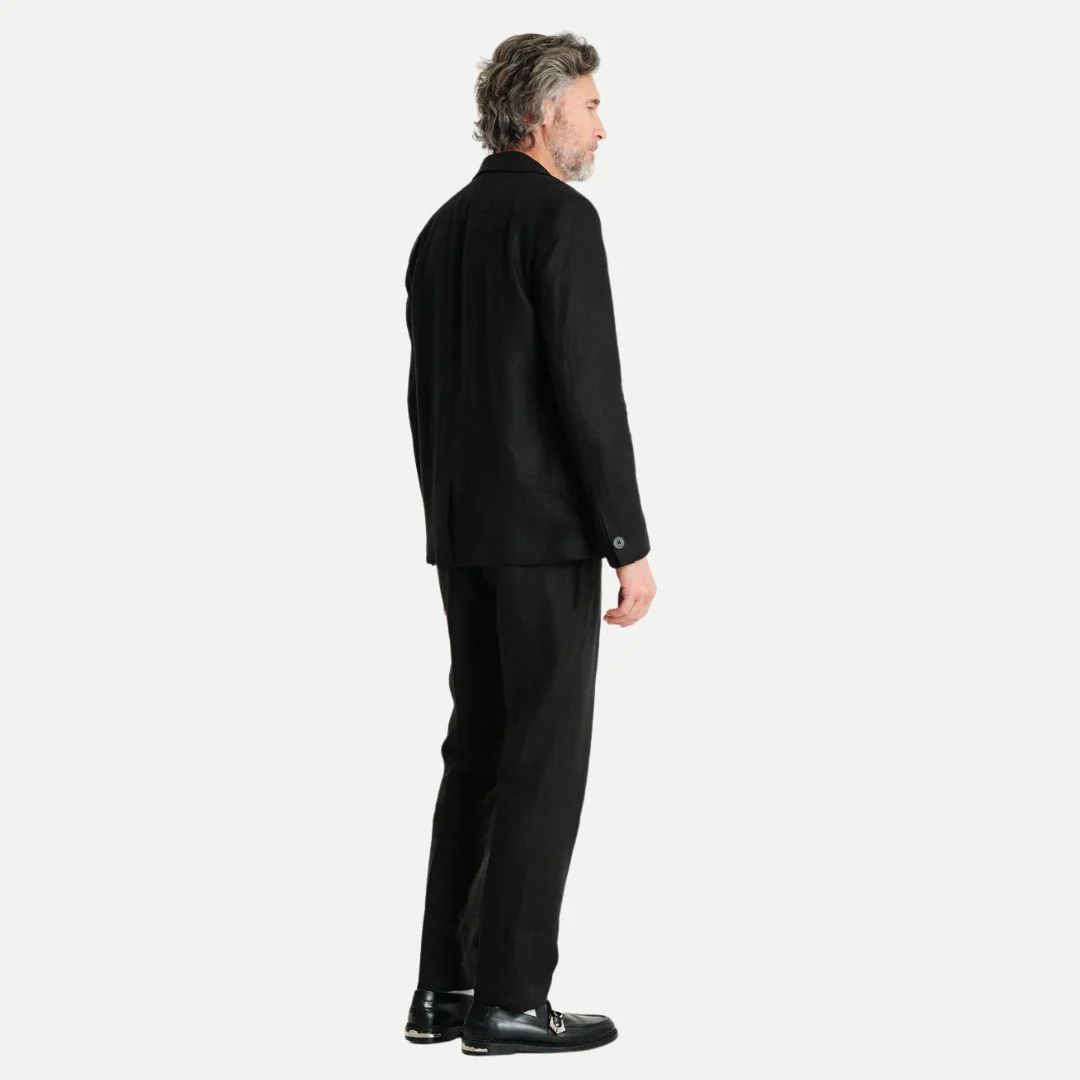 Fintry Linen Blazer (Black) - Image 3