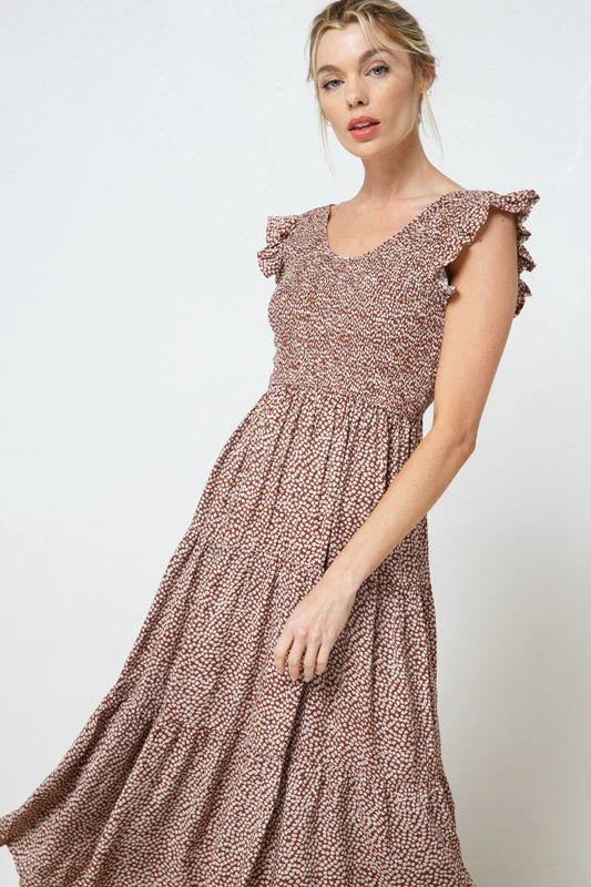 Floral Dress (Rust) - Image 4
