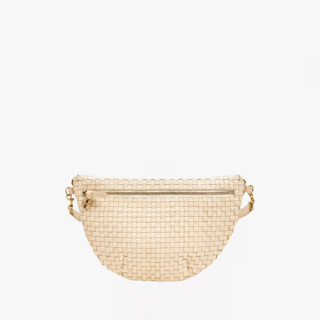 Grande Fanny Pack (Cream Woven Checker)