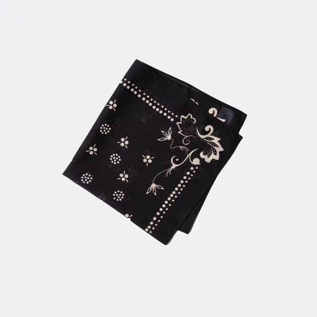 Ingrid Ornament Bandana (Black)