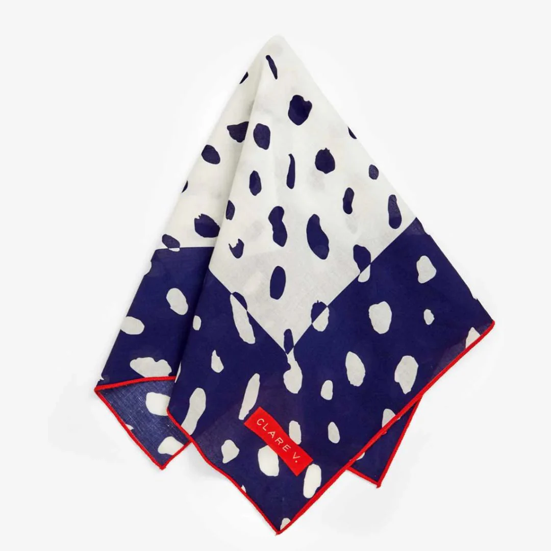 Jaguar Print Bandana (Navy + Cream) - Image 2