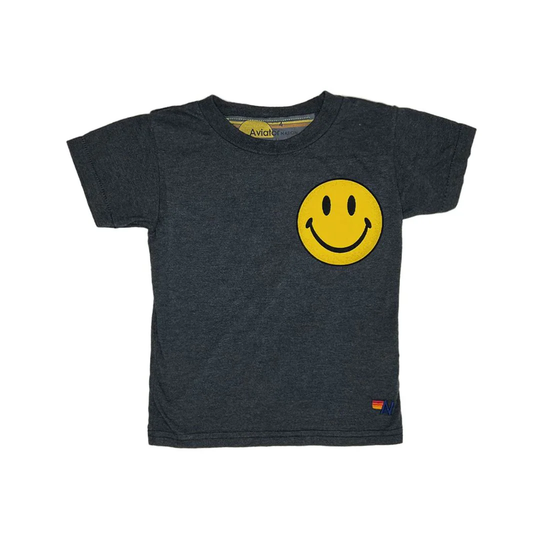 Kids Smiley 2 Tee (Charcoal)