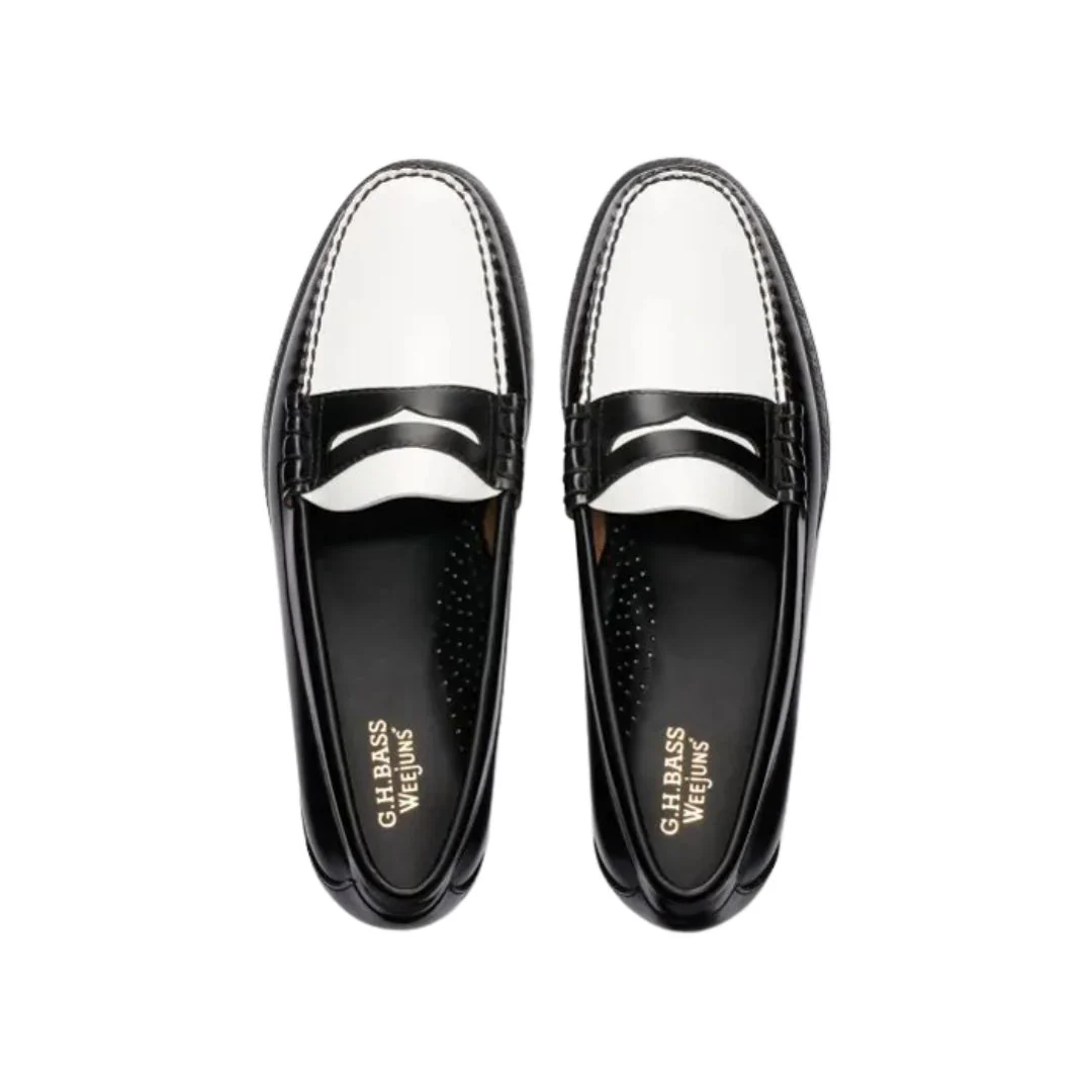 Larson Weejuns Loafer (Black + White) - Image 3