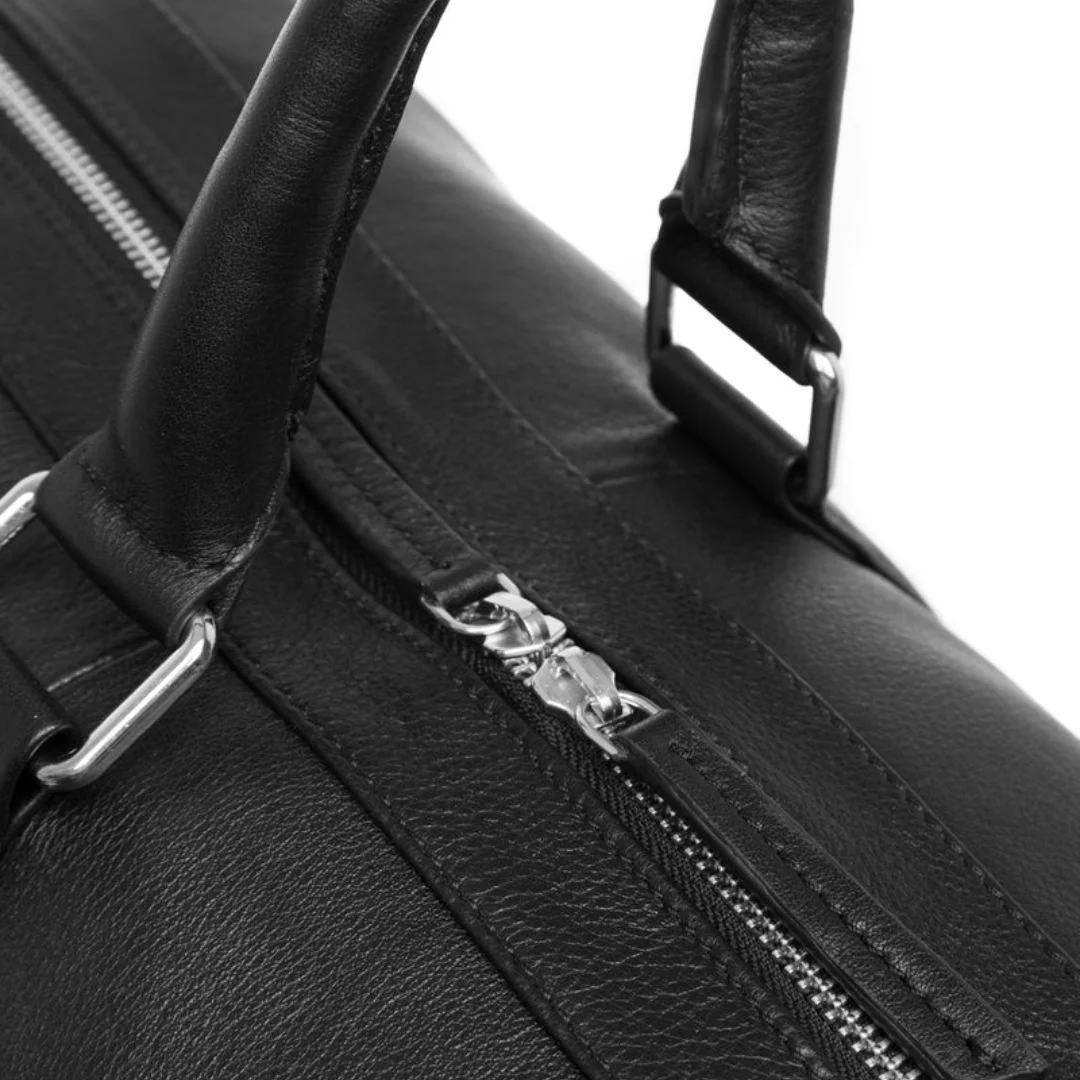 Leather Weekend Bag (Black) - Image 3