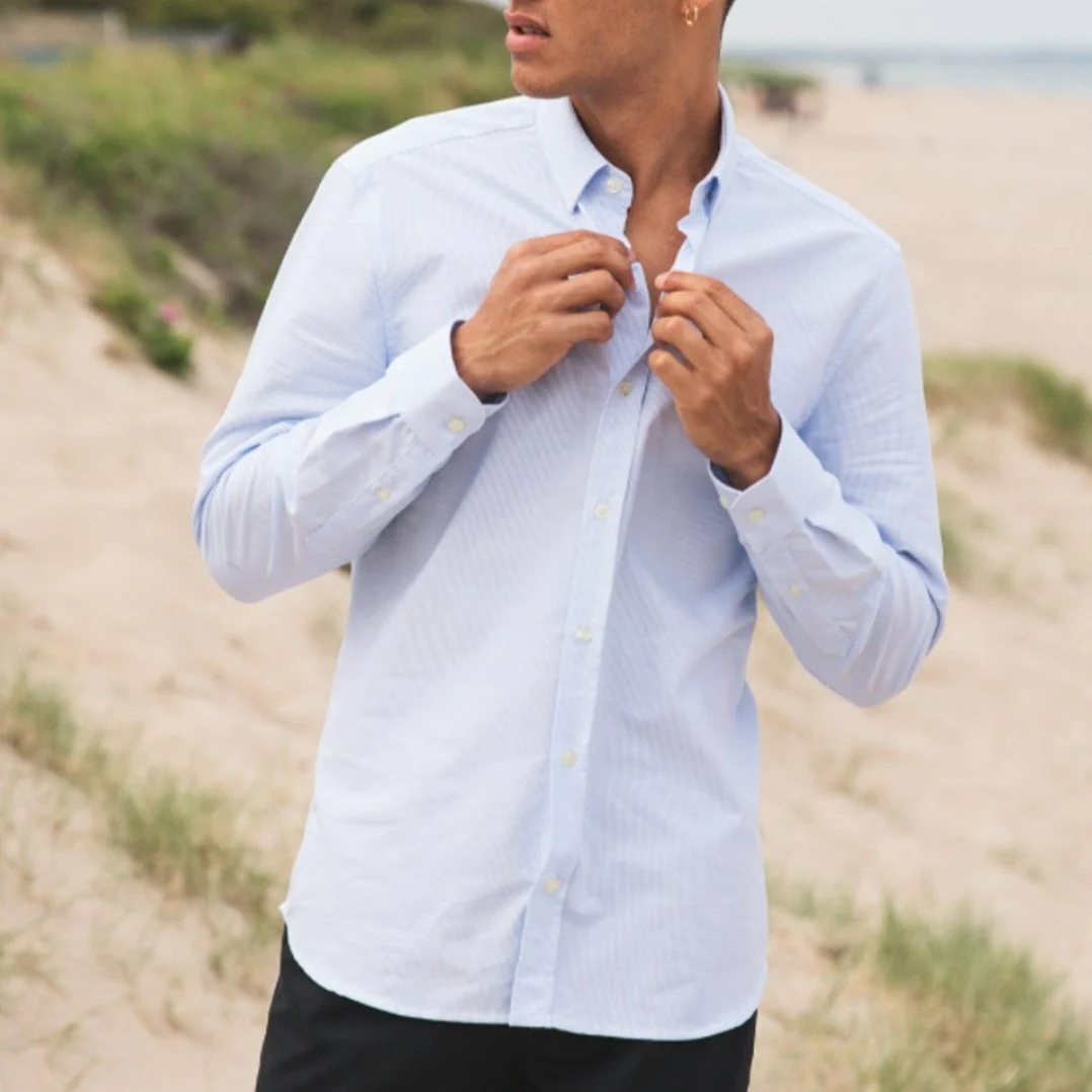 Life Shirt (White + Light Blue) - Image 5