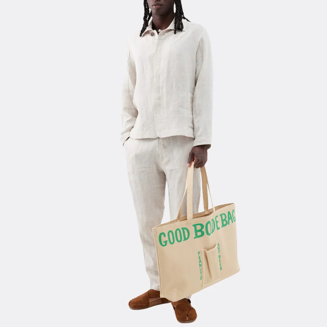 Linen Button Jacket (Beige) - Image 4