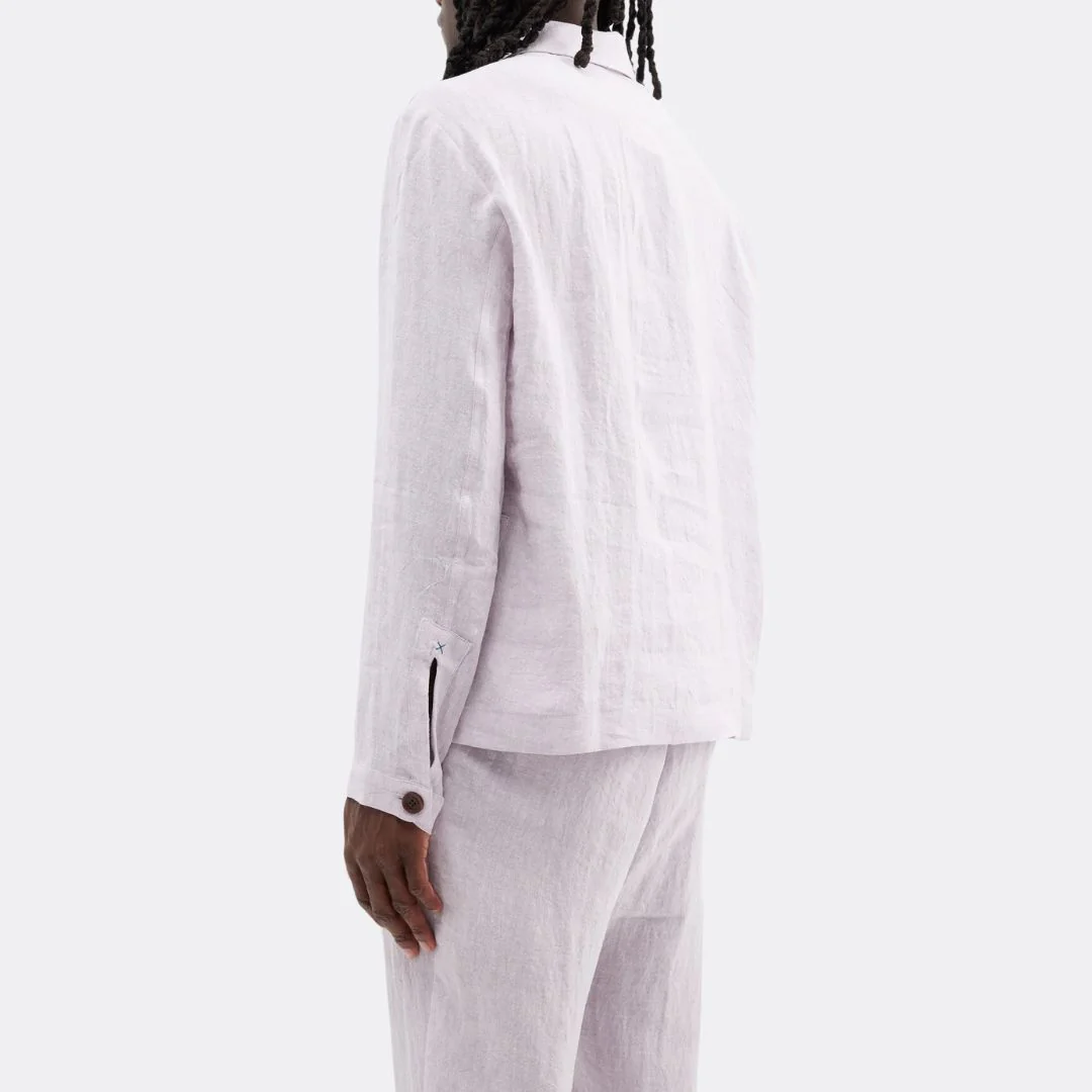 Linen Button Jacket (Lavender) - Image 2
