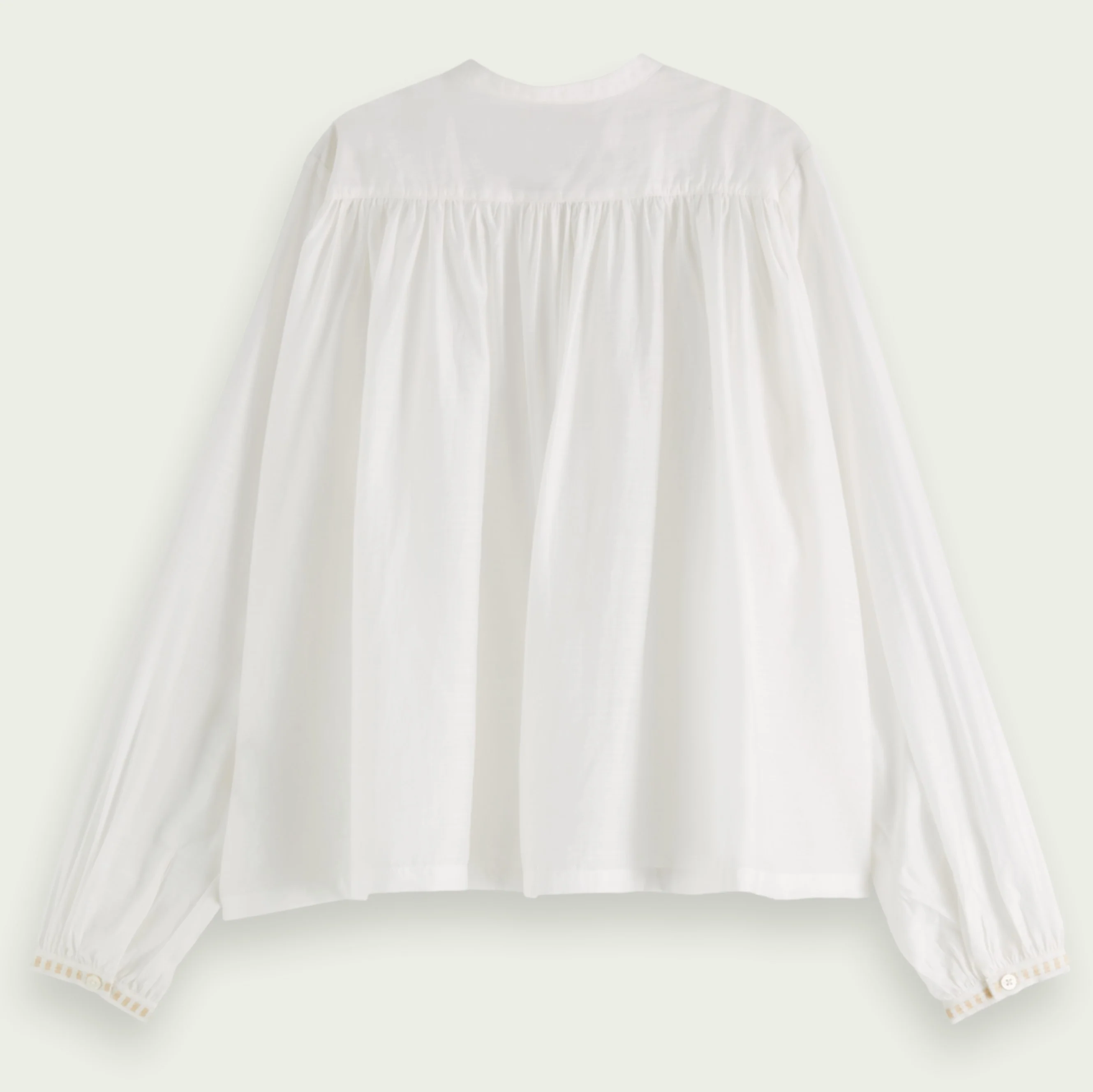 Loose Fit Embroidered Shirt (Off White) - Image 5