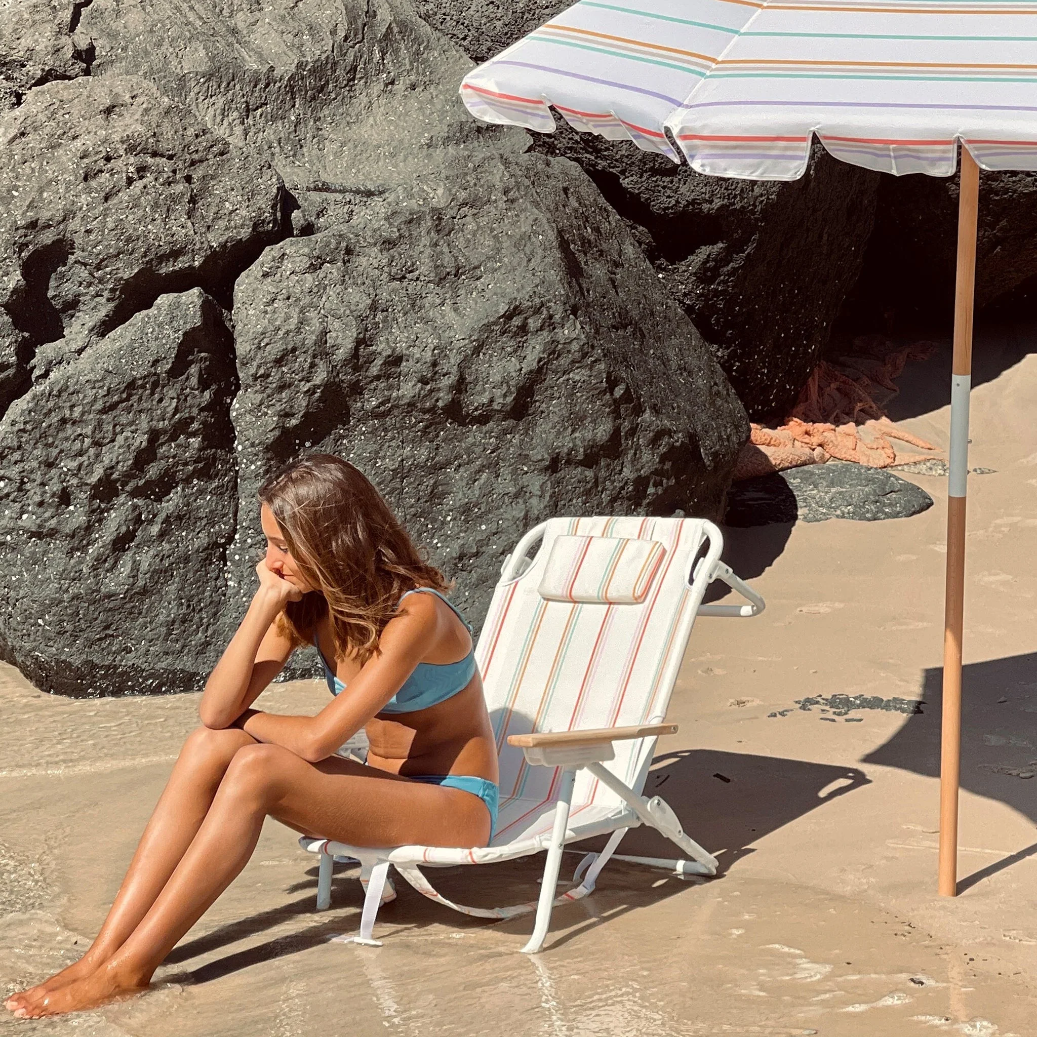 Rio Sun Luxe Beach Chair (Stripe) - Image 2
