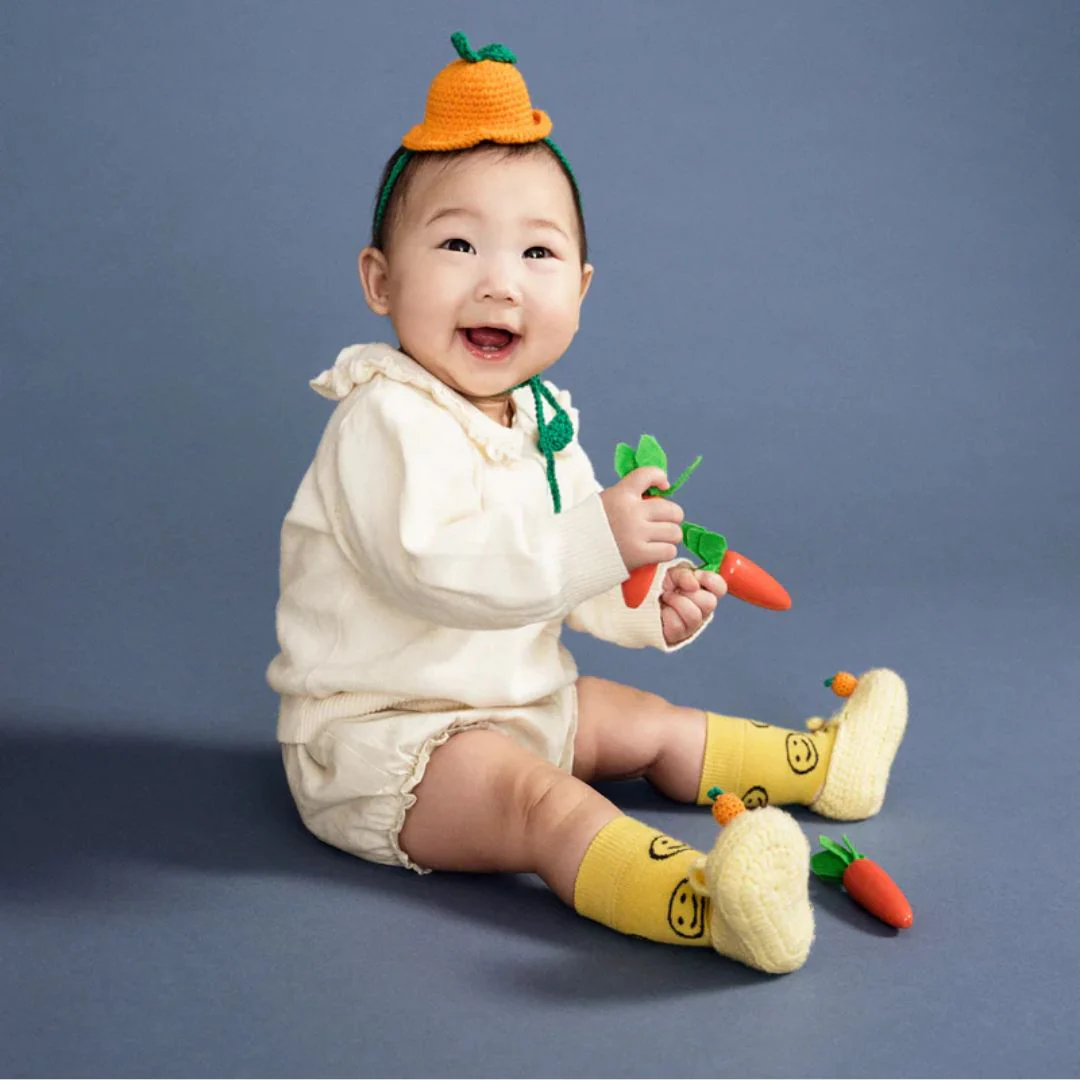 Mini Emoji Crew Socks (Mustard) - Image 2