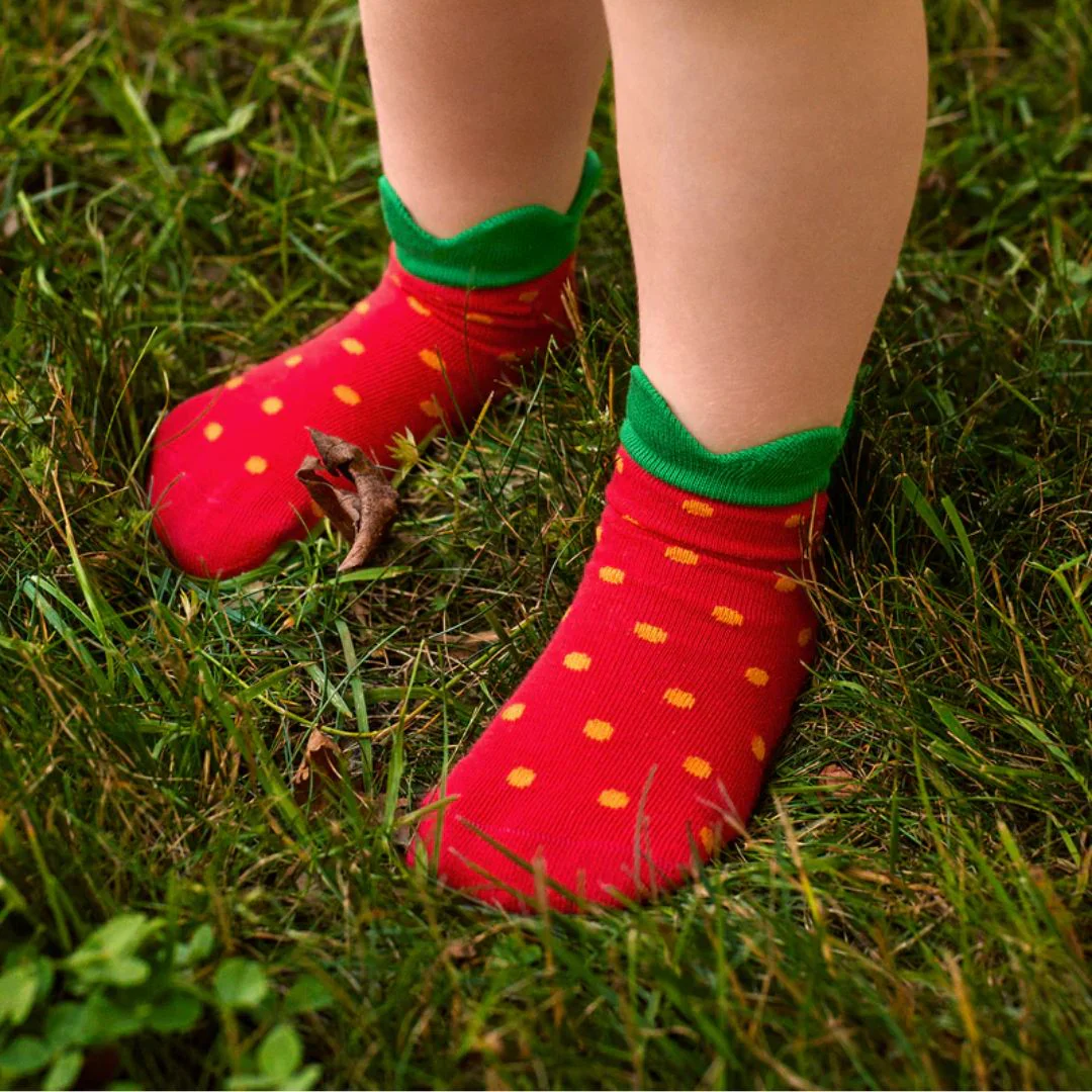 Mini Strawberry Crew Socks (Red) - Image 2