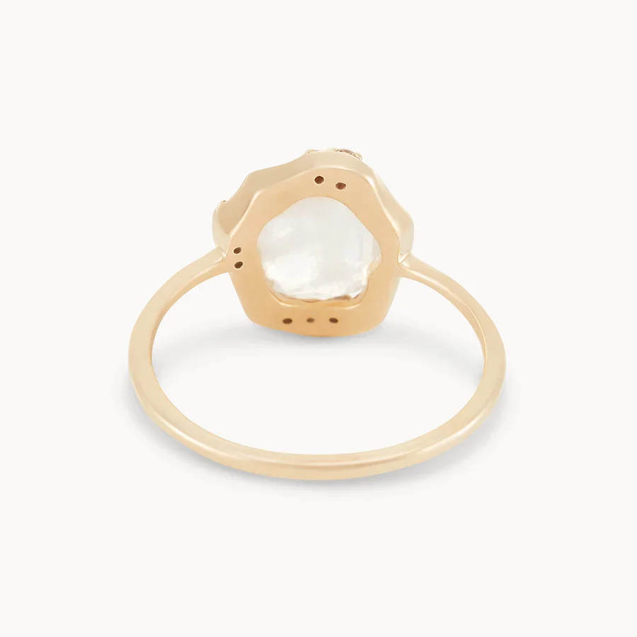 Moonstone Mood Ring (14K Gold) - Image 4