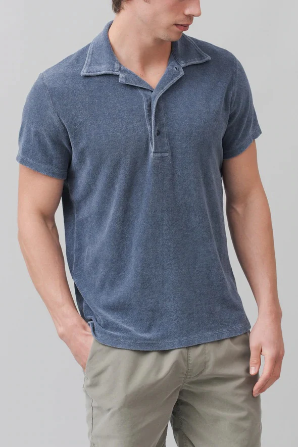 Organic Beach Terry Polo (Air Force) - Image 3