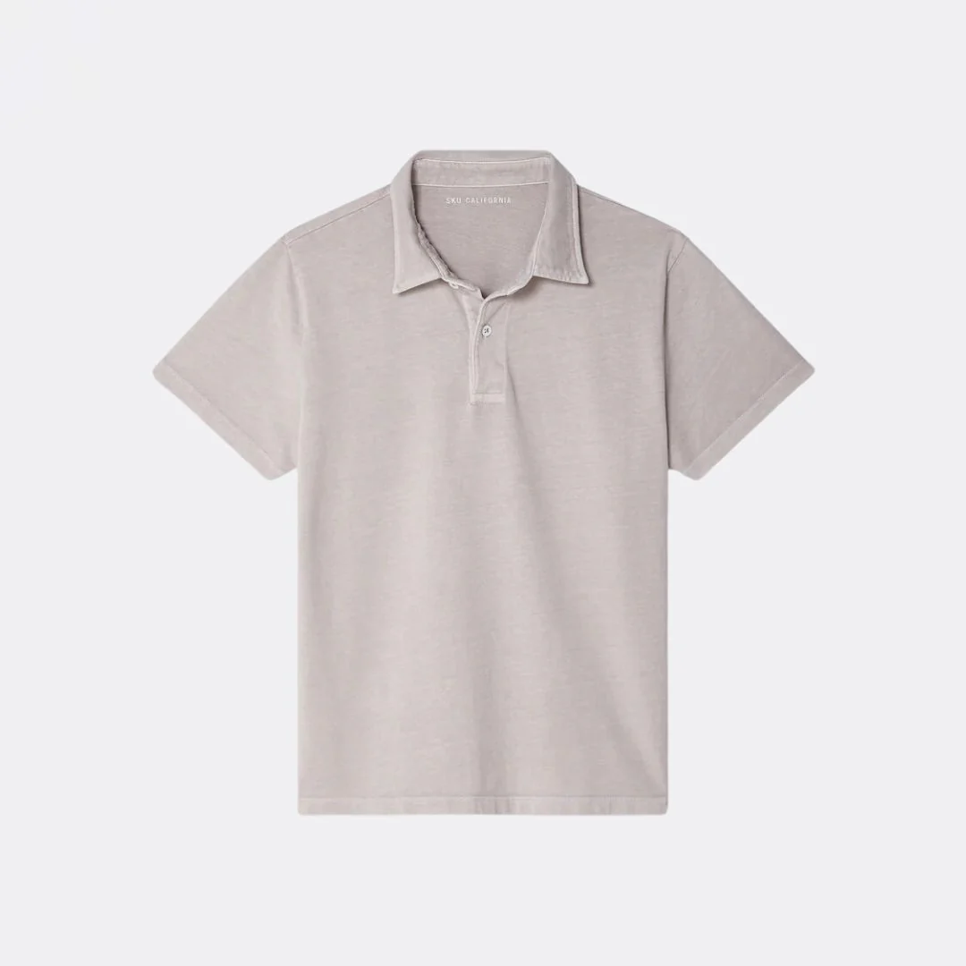 Organic Recycled Jersey Polo (Lavender)
