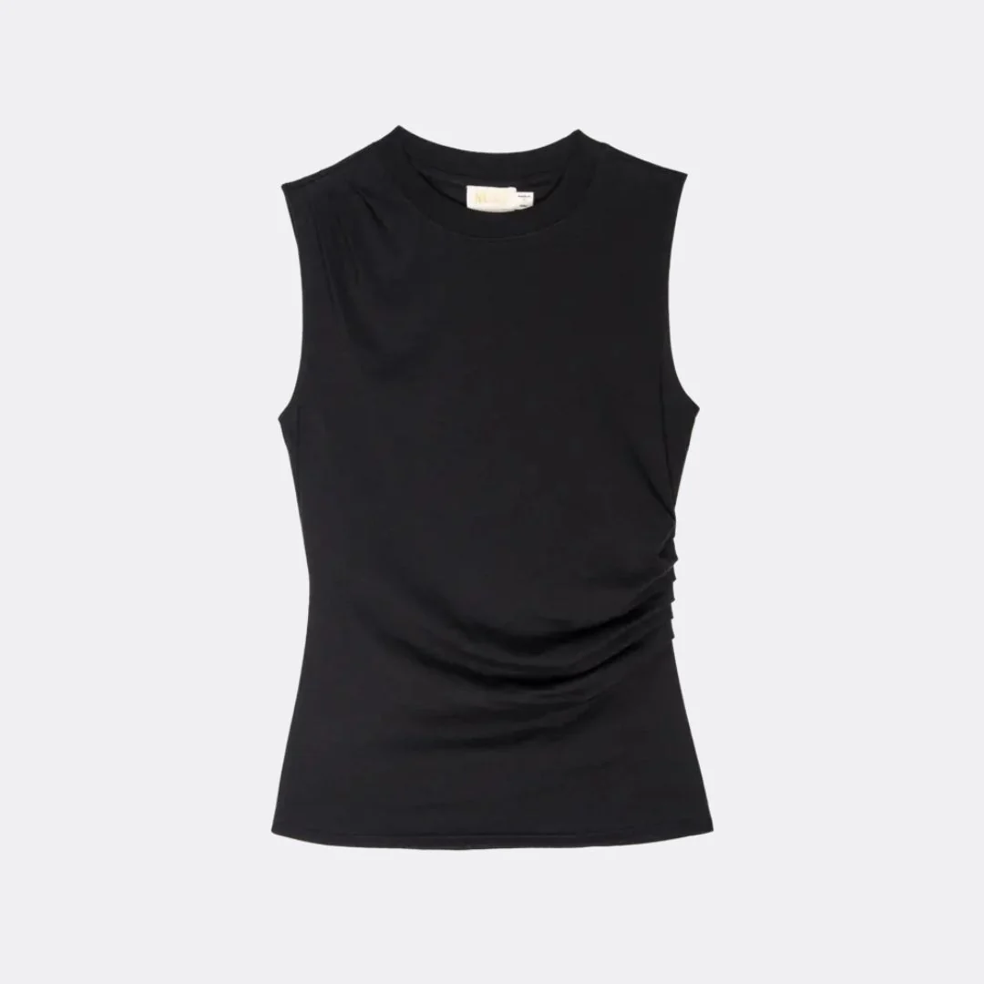 Paz Draped Muscle Tee (Black) - Image 2