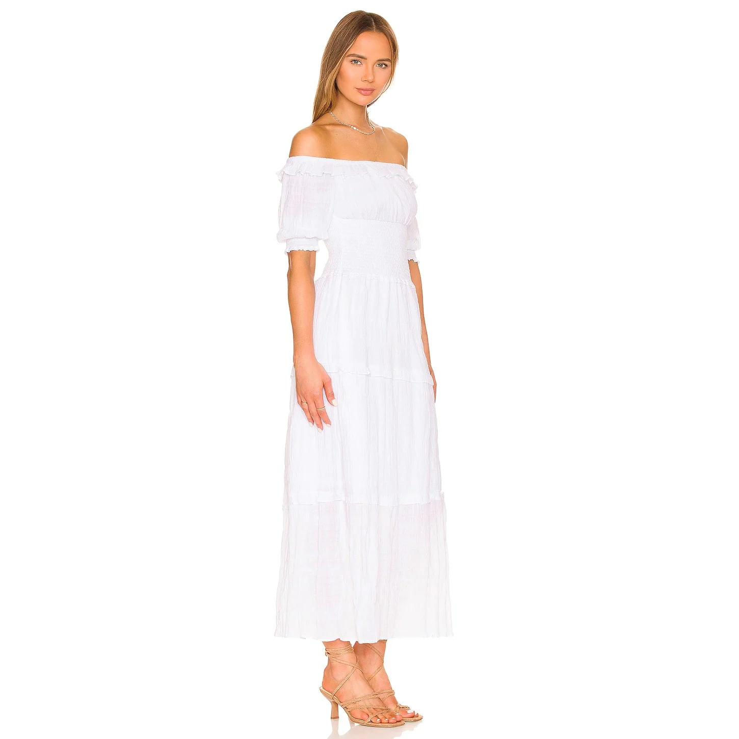 Peasantries Dress (White) - Image 3