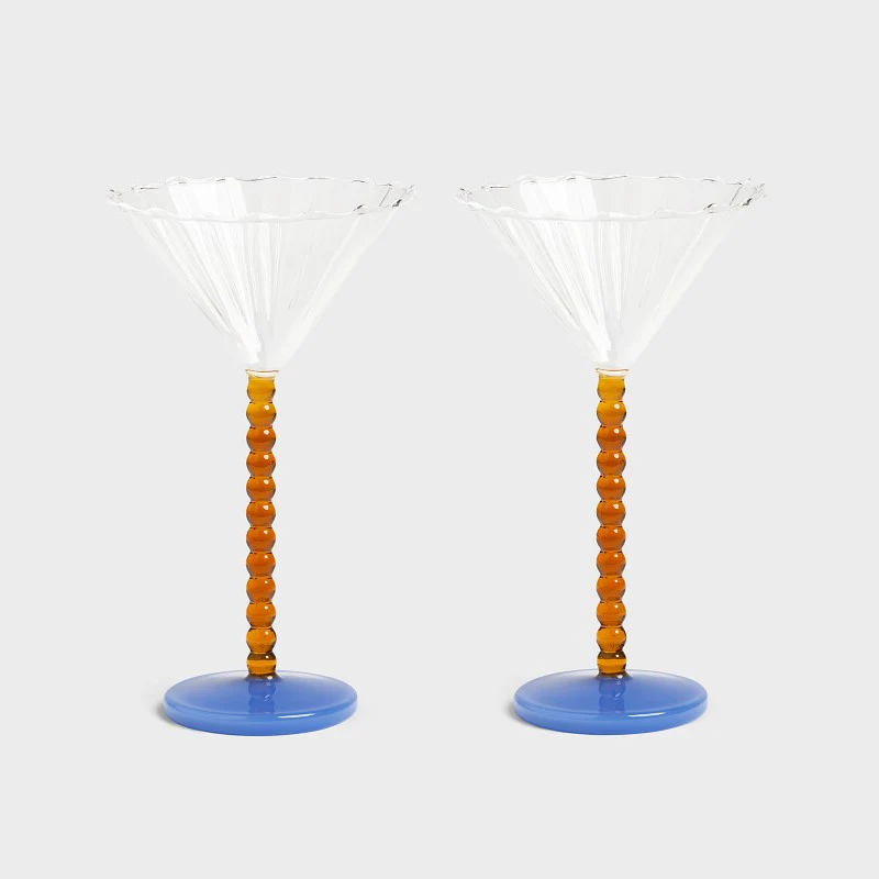 Perle Coupe Glasses | Set of 2 (Amber)