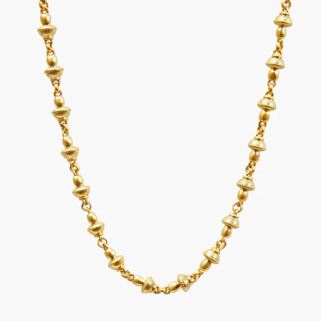 Petit Mushroom Link Necklace (Vintage Gold) - Image 2