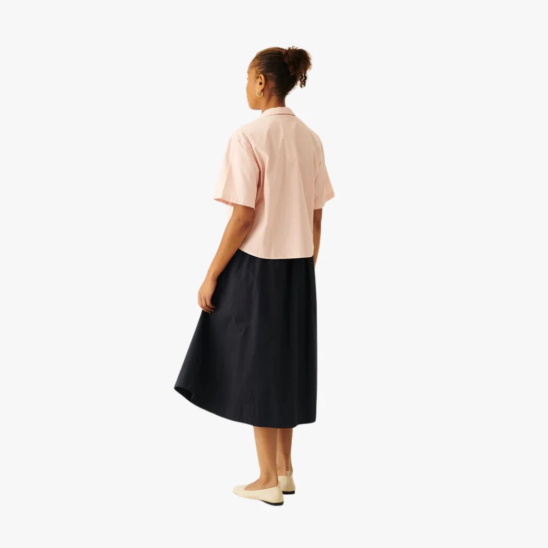 Pippa Poplin Skirt (Dark Navy) - Image 4