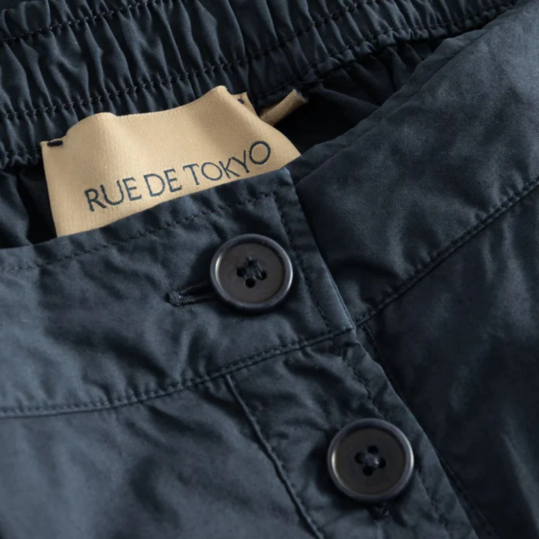 Pippa Poplin Skirt (Dark Navy) - Image 5