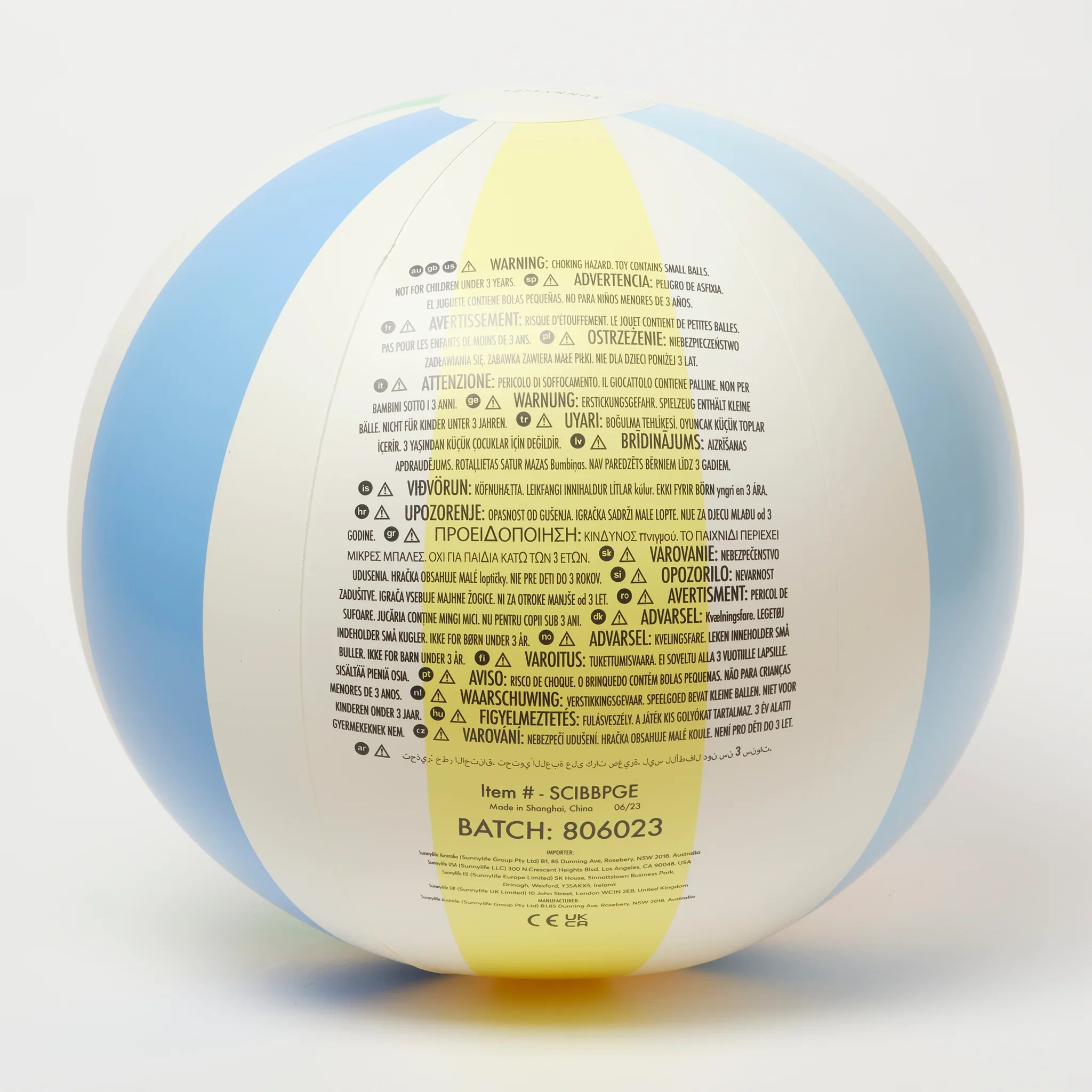 Pool Side Inflatable Beach Ball (Pastel Gelato) - Image 5