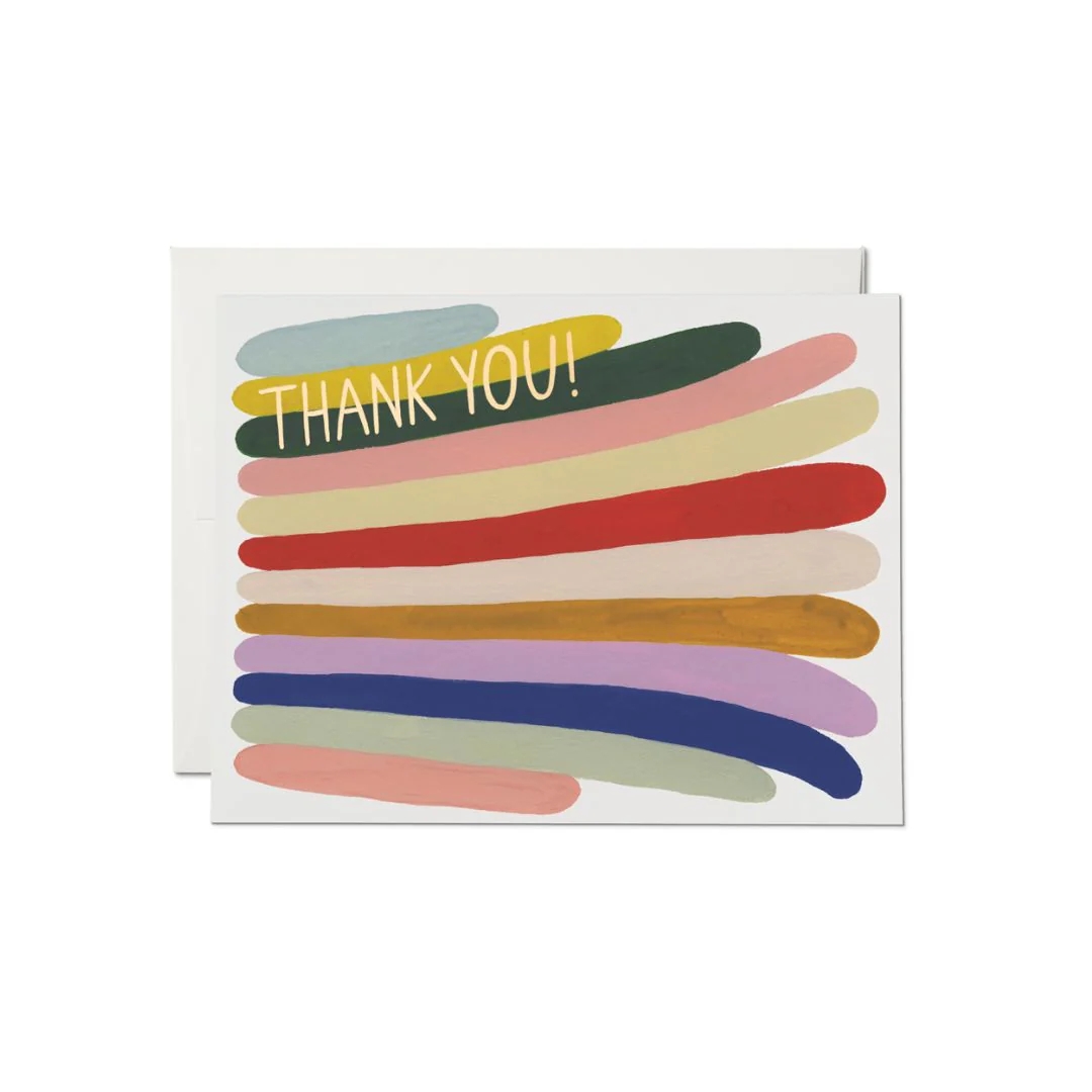 Rainbow Stripes Thanks Card