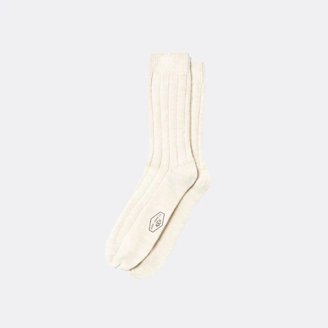 Rib Socks (Ecru)