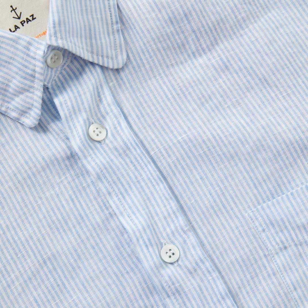 Ribeiro Chest Pocket Shirt (Blue Stripe) - Image 2