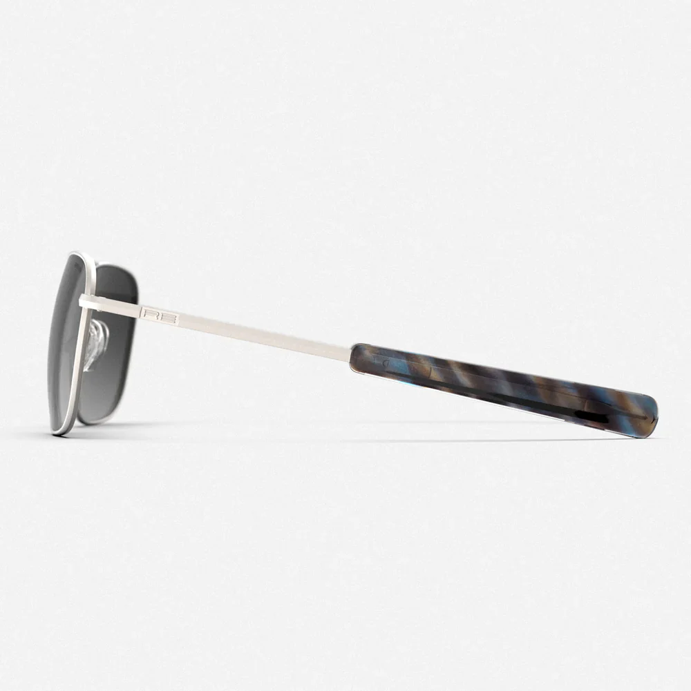 Satin Aviator (Coastal Grey + Silver) - Image 3