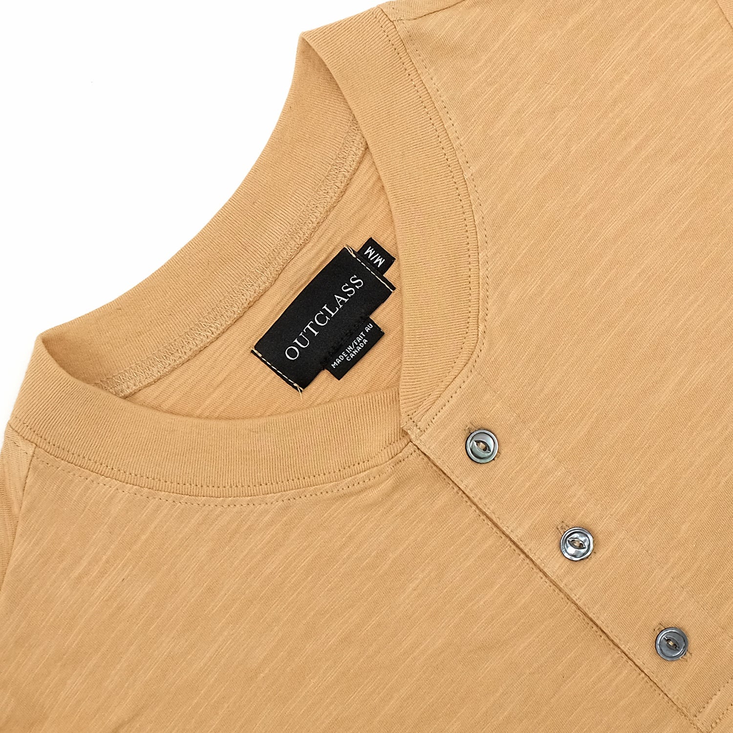 Slub S/S Henley (Sand) - Image 3