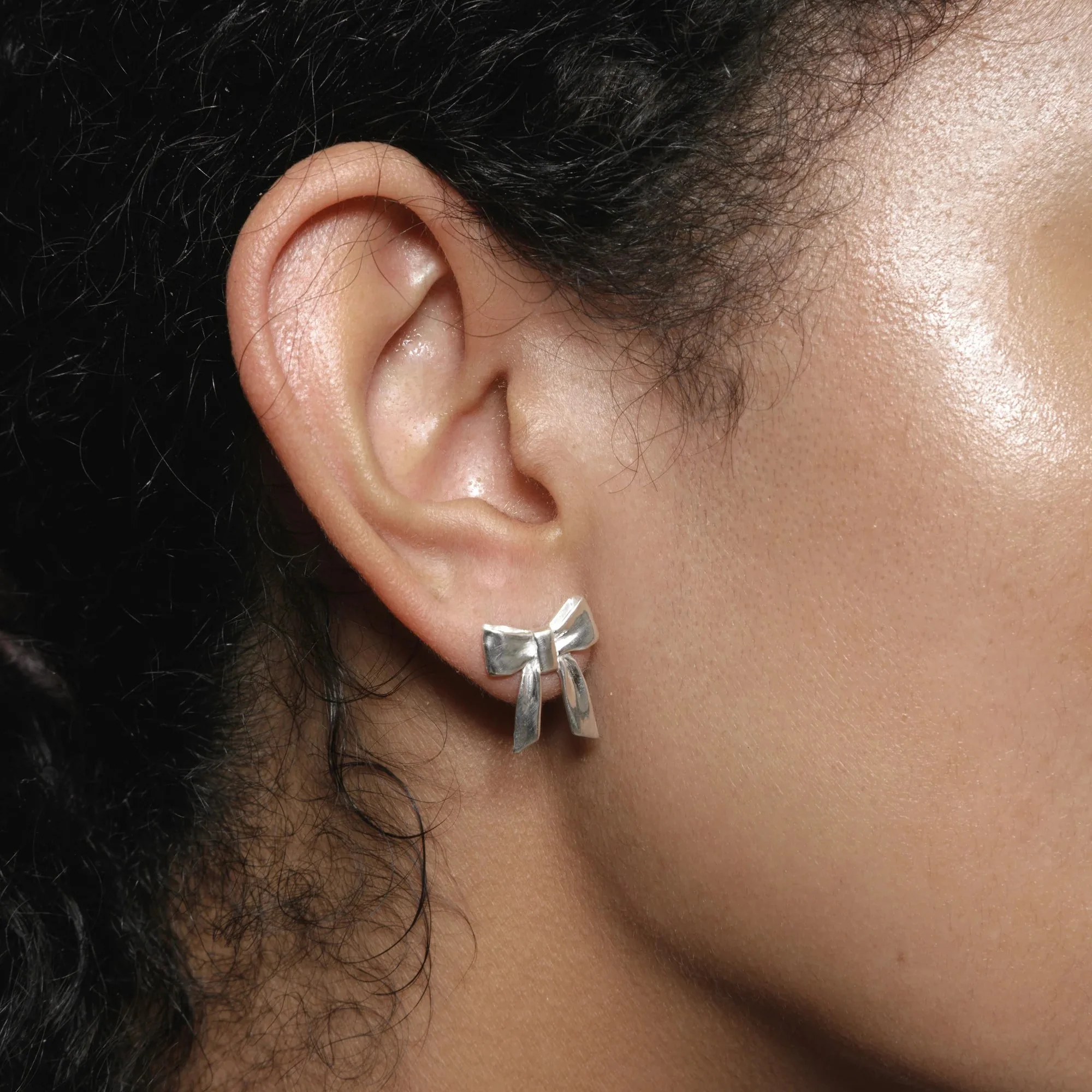 Small Ruby Studs (Silver) - Image 2