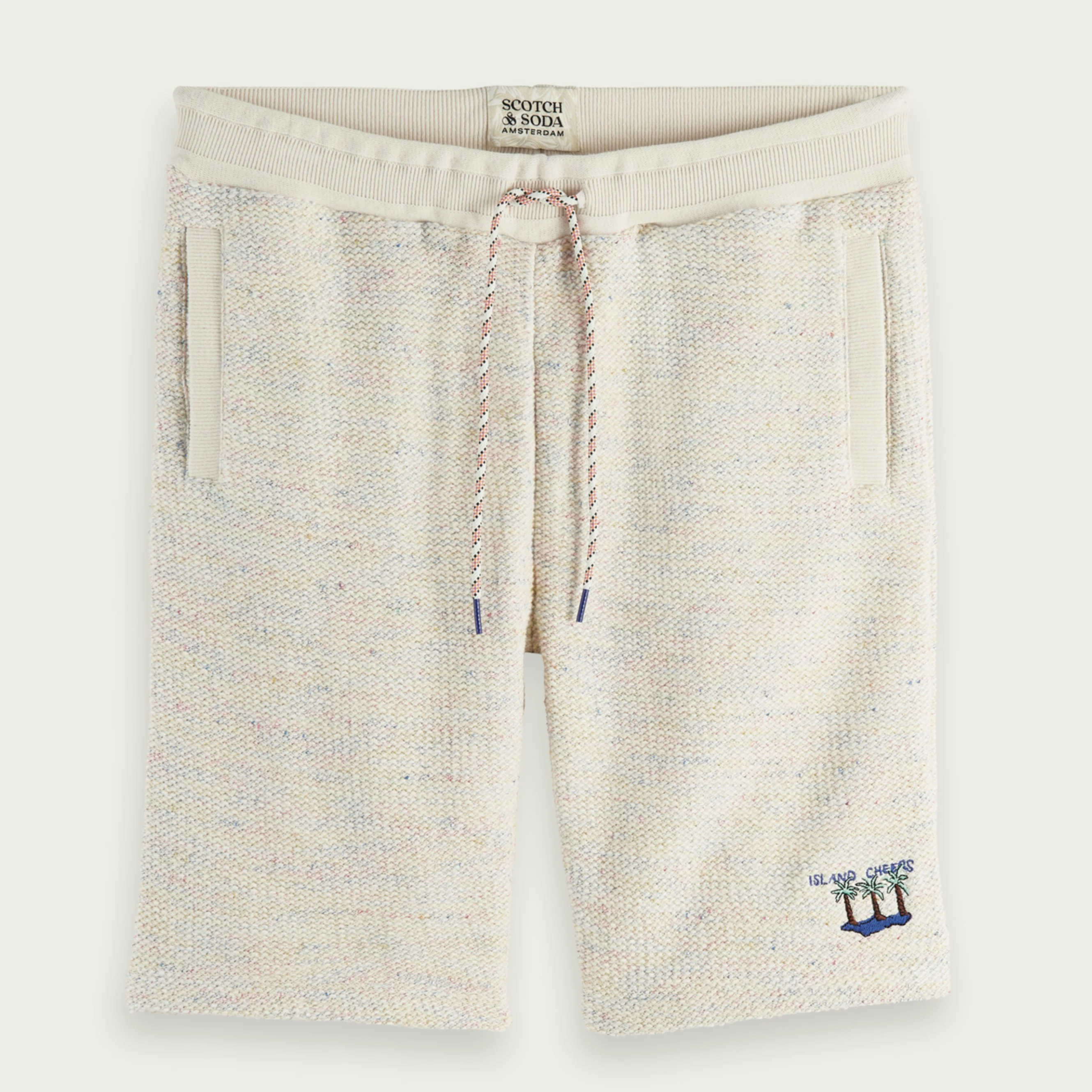 Structured Felpa Sweat Shorts (Blue Melange) - Image 4