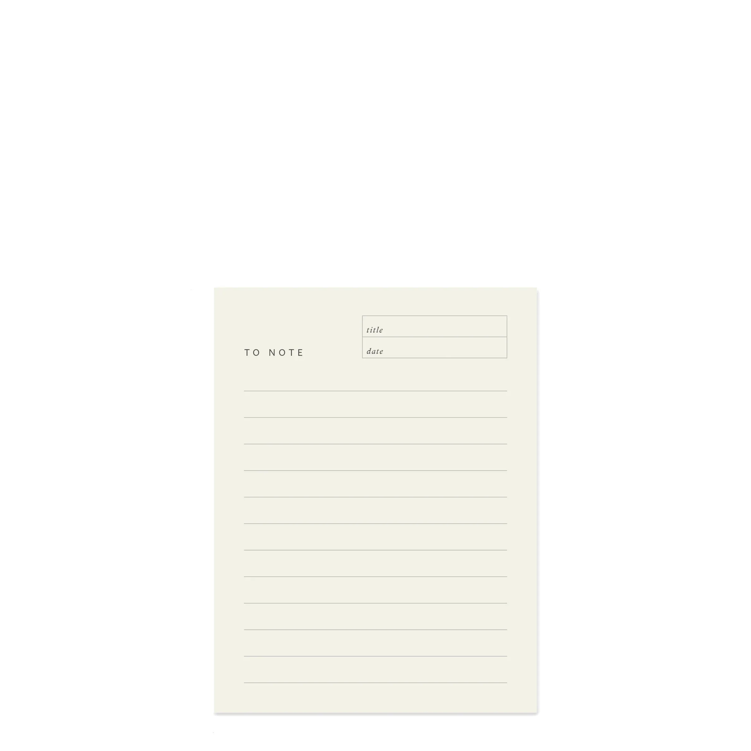 To Note Block Notepad