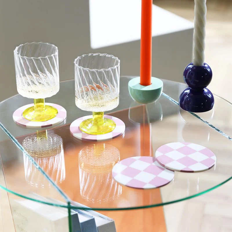 Twirl Coupe Glasses | Set of 2 (Yellow) - Image 3