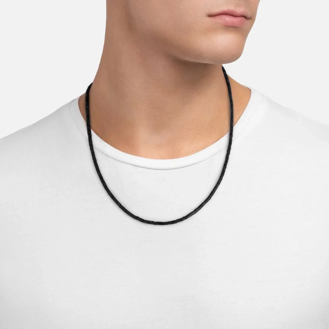 Zane Onyx Necklace (Sterling Silver + Black) - Image 2