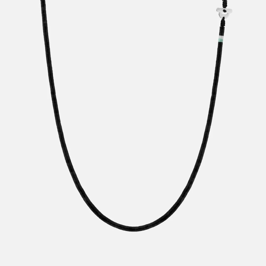 Zane Onyx Necklace (Sterling Silver + Black) - Image 3