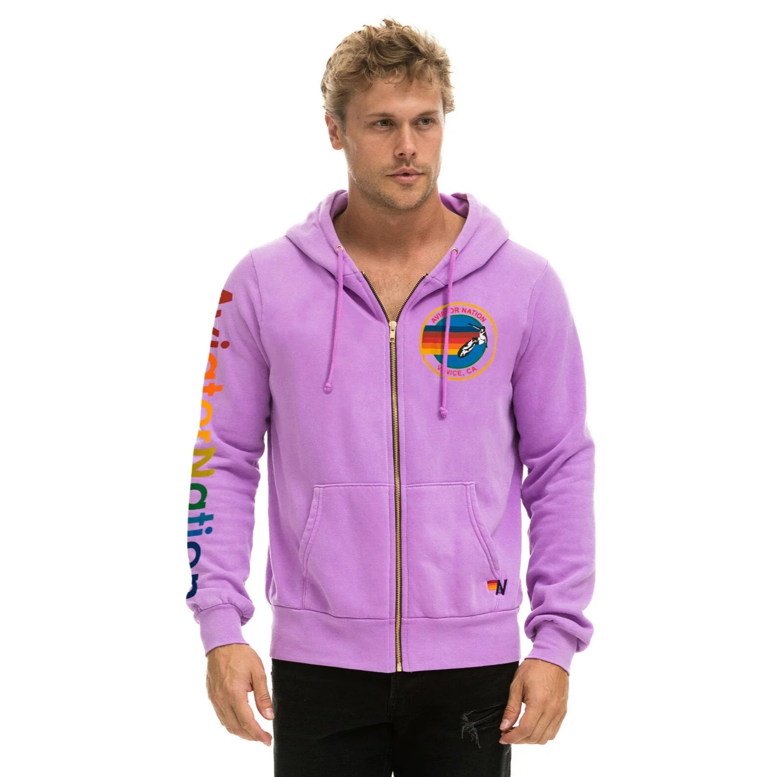 Zip Hoodie (Neon Purple) - Image 2